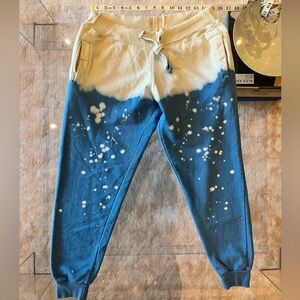 La Detresse Acid Drop Vinca Acid Wash Distressed Sweatpants Size Small